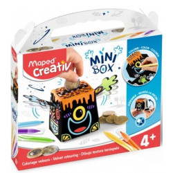 Творчески комплект Maped Mini Box - Велурена касичка, 7 части Творчески комплект Maped Mini Box - Велурена касичка, 7 части