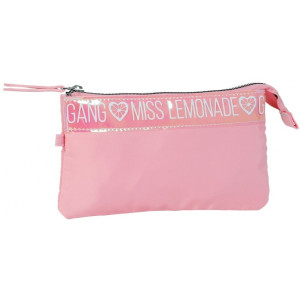 Ученически несесер Miss Lemonade Holo - Розов, 1 цип