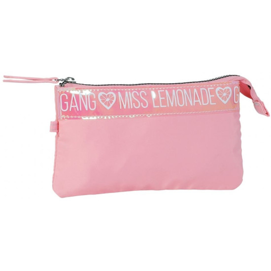 Ученически несесер Miss Lemonade Holo - Розов, 1 цип