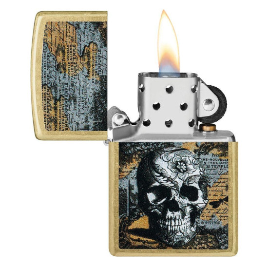 Запалка Zippo - Floral Skull Design