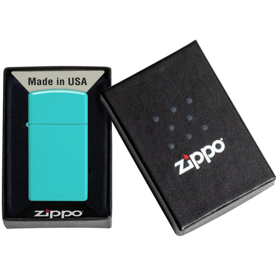 Запалка Zippo Slim - Flat Turquoise