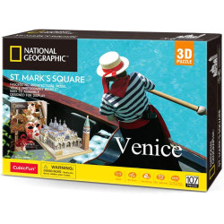 3D Пъзел Cubic Fun от 107 части - Venice St Mark's Square