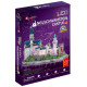 3D Пъзел Cubic Fun от 128 части и LED светлини - Neuschwanstein Castle | Cubic Fun