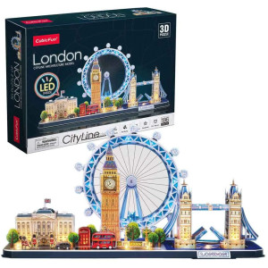 3D пъзел Cubic Fun от 186 части - Лондон, с LED светлини