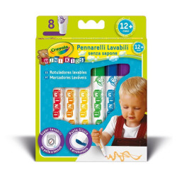Измиващи се маркери Crayola Mini Kids - 8 цвята