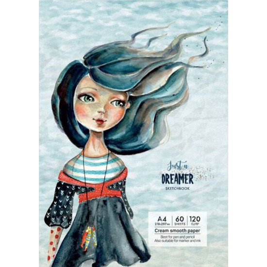 Скицник Drasca Having a lovely Time - Just a dreamer, A4, 60 листа