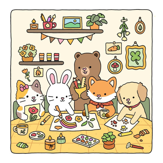 Fuzzy Hygge: Cute and Cozy Coloring Book |