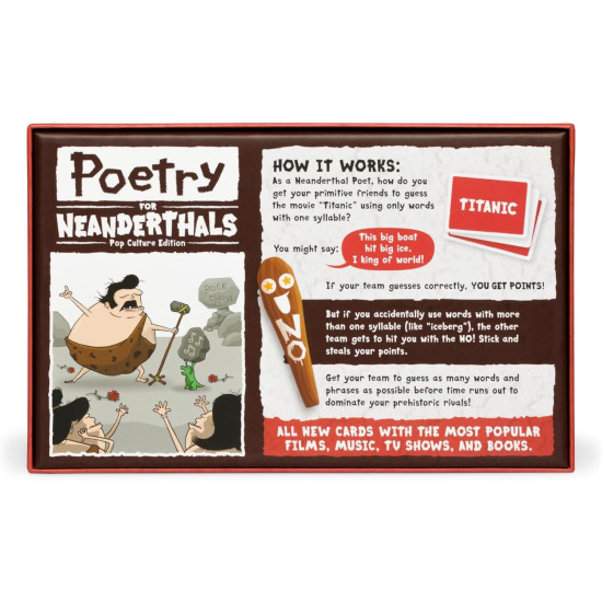 Разширение за настолна игра Poetry for Neanderthals: Pop Culture Edition |