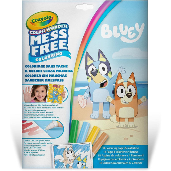 Магическа книжка за оцветяване Crayola Bluey + 4 маркера