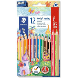 Комплект от 12 цветни молива Staedtler Noris Jumb Fsc 
