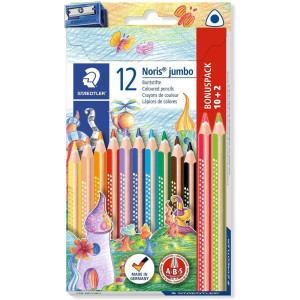 Комплект от 12 цветни молива Staedtler Noris Jumb Fsc 