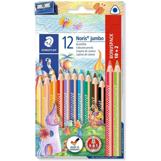 Комплект от 12 цветни молива Staedtler Noris Jumb Fsc