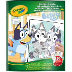 Книжка за оцветявне Crayola Bluey - 50 стикера