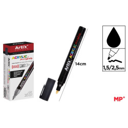 Акрилен маркер, черен Artix