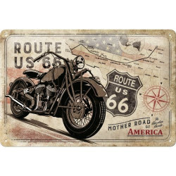 Метална табелка Nostalgic Art Route 66 - Карта