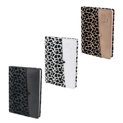 Бележник с дати 14х20 Leopard, с джоб за GSM и химикалка, 168 л.