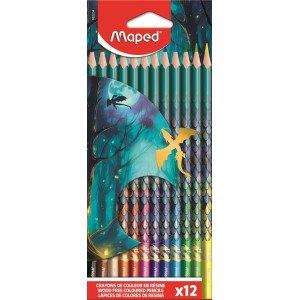 Цветни моливи Maped Dragon - 12 цвята