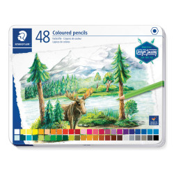 Цветни моливи Staedtler Design Journey, 48 цвята в метална кутия