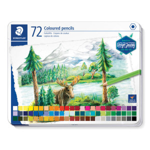Цветни моливи Staedtler Design Journey, 72 цвята в метална кутия