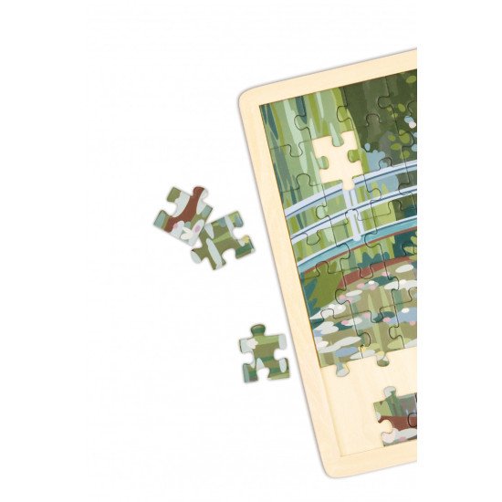 Дървен пъзел, Hape, The Met, Градина с водни лилии, Моне, 49 части | Hape