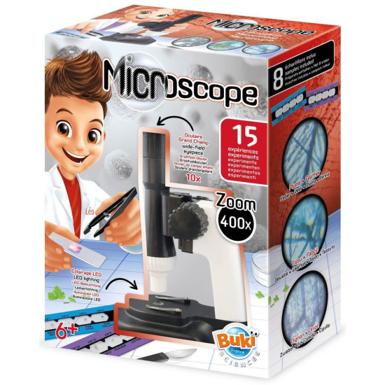 Детски микроскоп Buki Sciences - С 15 експеримента | Игри и играчки