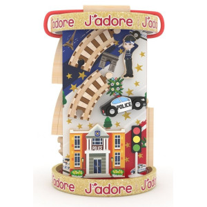 Дървен железопътен комплект J'adore - Градски автомобили