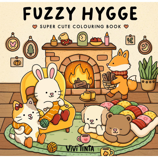Fuzzy Hygge: Cute and Cozy Coloring Book |