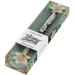 Химикалка Victoria's Journals Callipso - Бели цветя