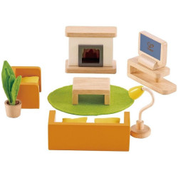 Комплект дървени мини мебели Hape - Всекидневна