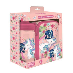Комплект кутия за храна и бутилка за вода, Unicorn Girl