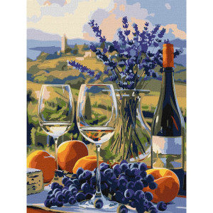 Комплект за рисуване по номера, с рамка, Италианско глезене, 30x40 см