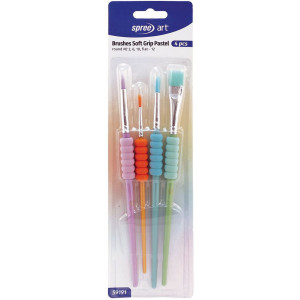 Комплект за рисуване Spree Art - Soft Grip Pastel, 4 броя