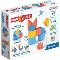 Магнитни кубчета Geomag - Magicube Животни, 9 части
