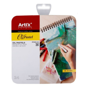 Маслени пастели в метална кутия Artix 24 броя