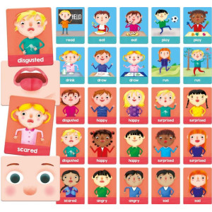 Образователни флаш карти Headu Montessori - Емоции и действия