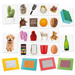Образователни флаш карти Headu Montessori - Животни с докосване