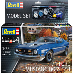 Сглобяем модел Revell Съвременни: Автомобили - 71 Ford Mustang Boss 351 (с включни аксесоари)