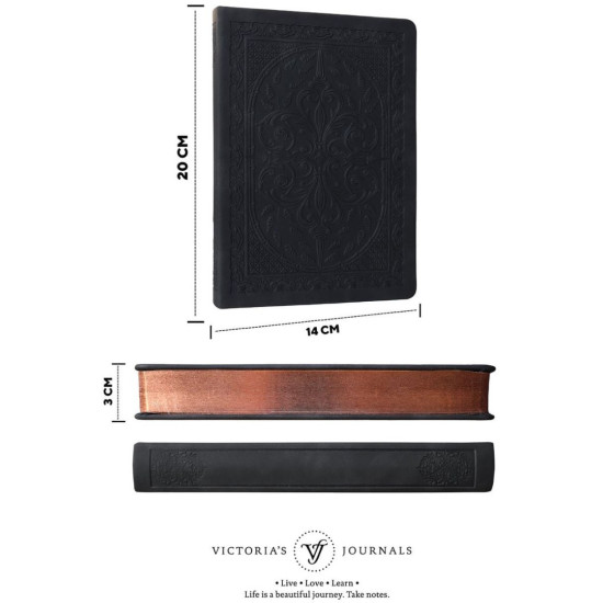 Тефтер Victorias Journals Old Book A5, черен | Тефтери, бележници и планери