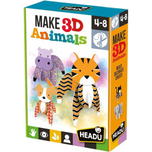 Творчески комплект Headu Montessori - Направи 3D животни
