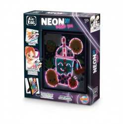 Творчески комплект Buki Neon Bubble Tea – неонова рамка за декорация на стая