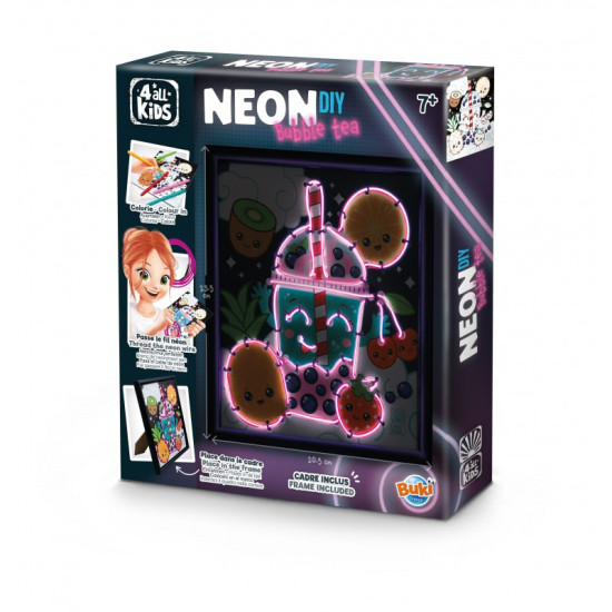 Творчески комплект Buki Neon Bubble Tea – неонова рамка за декорация на стая | Игри и играчки