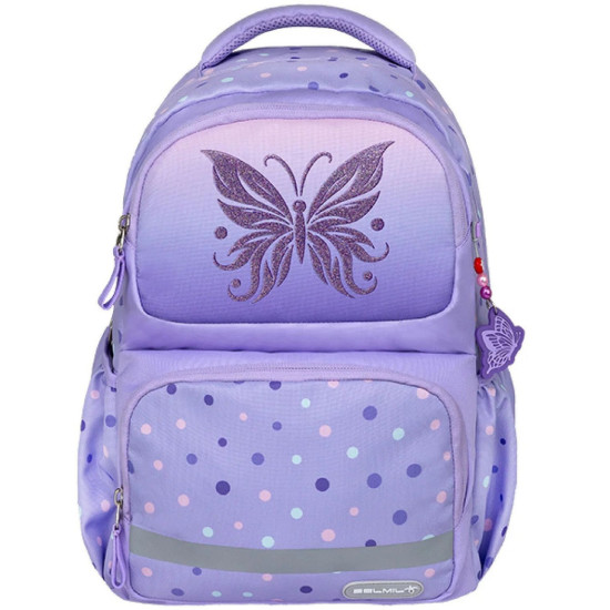 Ученическа раница Belmil - Purple Dots Butterfly, 1 отделение |