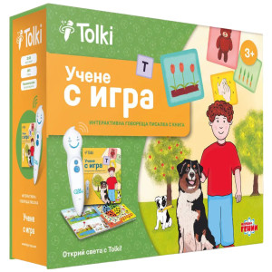 Интерактивен комплект Tolki - Говореща писалка с книга „Учене с игра“