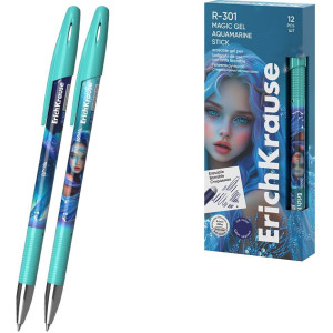 Изтриваема гел химикалка Erich Krause R-301 - Aquamarine, 0.5 mm, асортимент