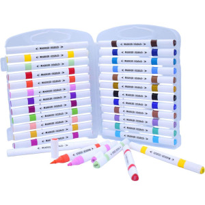 Акрилни маркери B-Max Color Lands - Двувърхи, 24 цвята