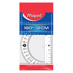 Транспортир Maped 180°, 12 см