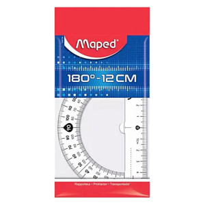 Транспортир Maped 180°, 12 см