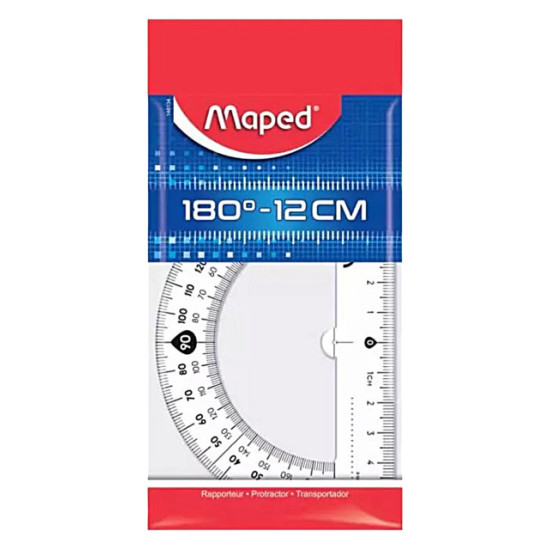 Транспортир Maped 180°, 12 см