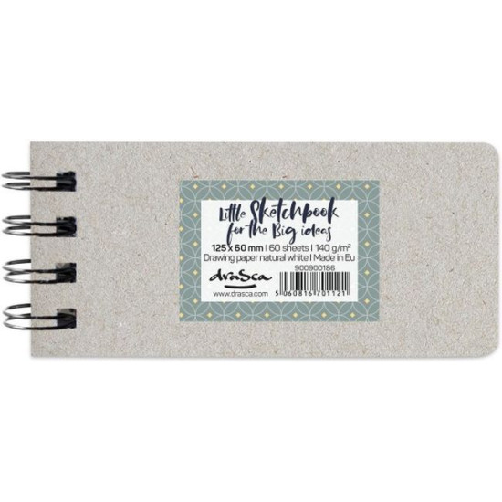 Джобен скицник Drasca - Little sketchbook for the Big Ideas, 6 x 12.5 cm, 60 листа