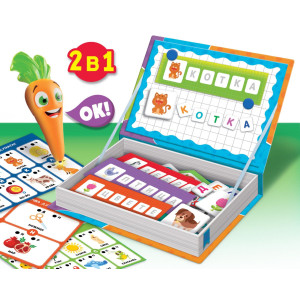 Интерактивна игра Lisciani Giochi Carotina - Букви и думи, с писалка